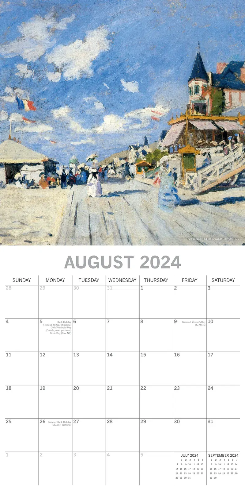 Monet - 2024 Square Wall Calendar 16 Months Arts Planner Christmas New Year Gift Price