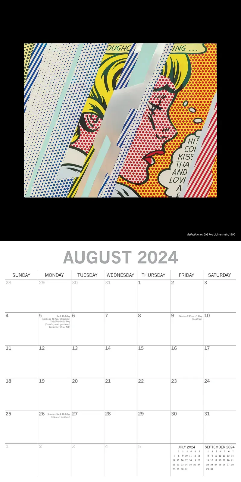 Pop Art 2024 Square Wall Calendar 16 Months Arts Planner Christmas New Year Gift Price