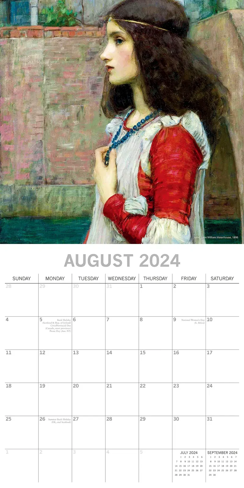 Pre-Raphaelites - 2024 Square Wall Calendar 16 Months Arts Planner New Year Gift Price