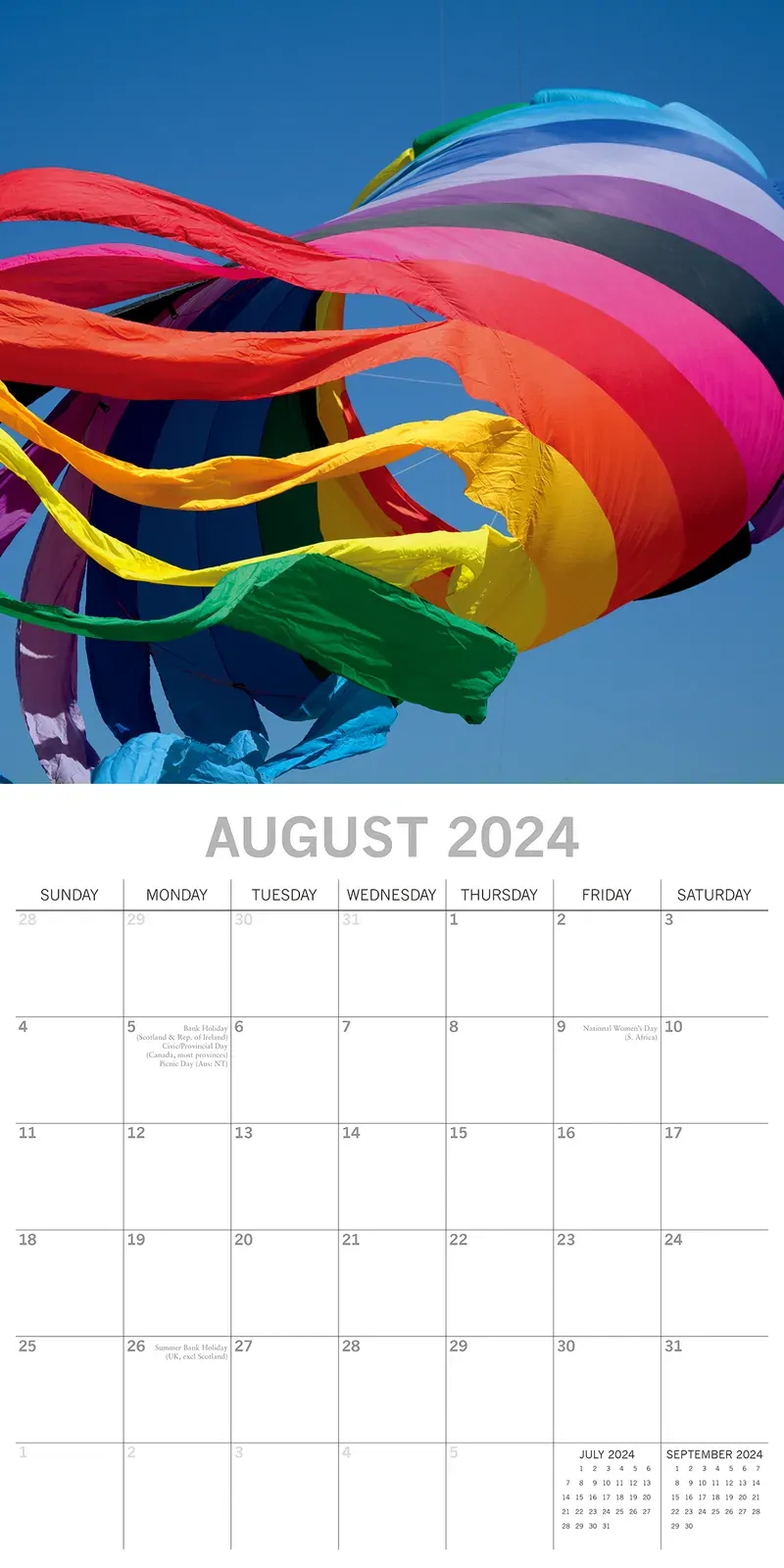 Rainbows 2024 Square Wall Calendar 16 Month Arts Planner Christmas New Year Gift Price