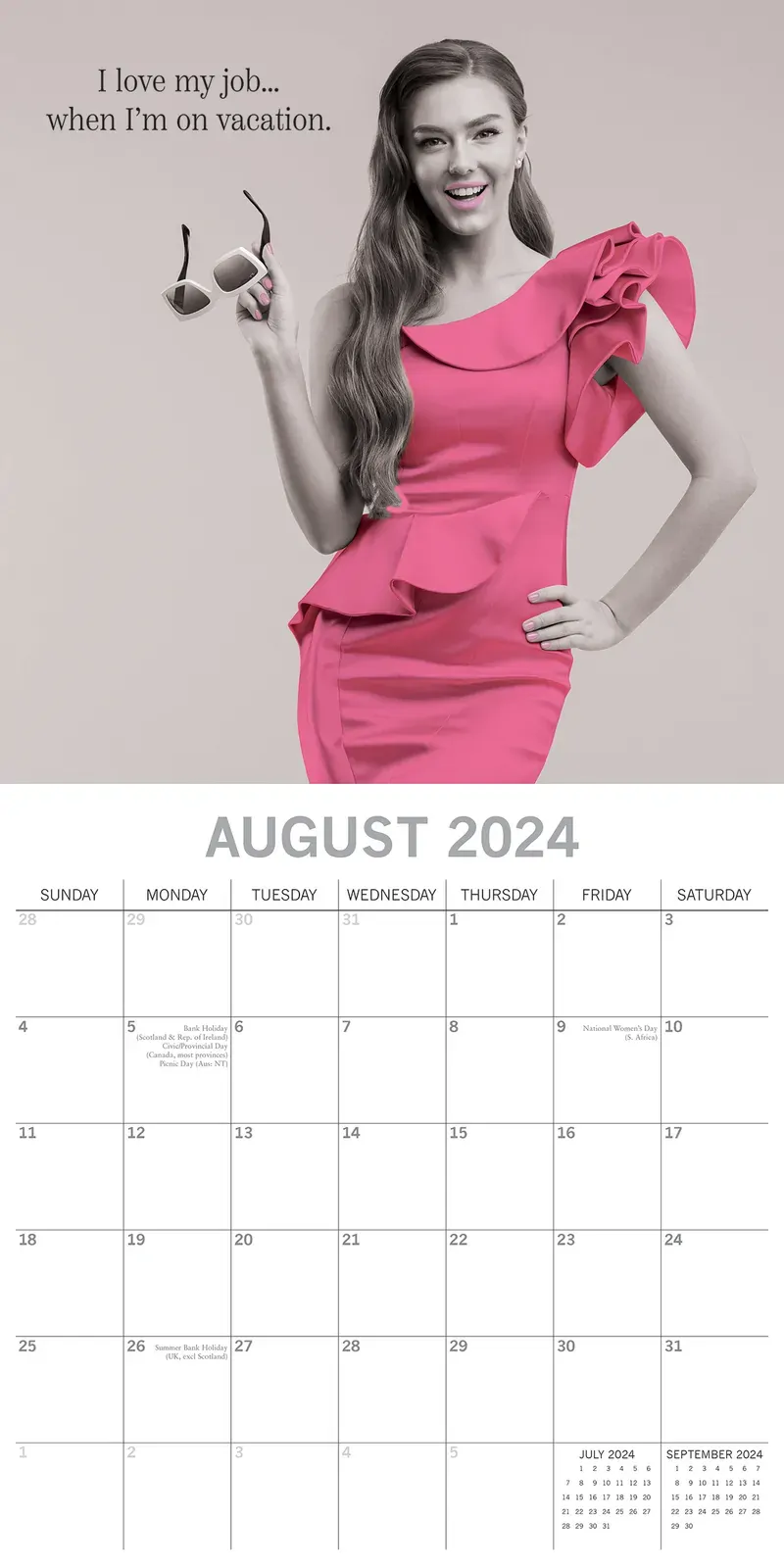 Women's Wit - 2024 Square Wall Calendar 16 Month Planner Christmas New Year Gift Price