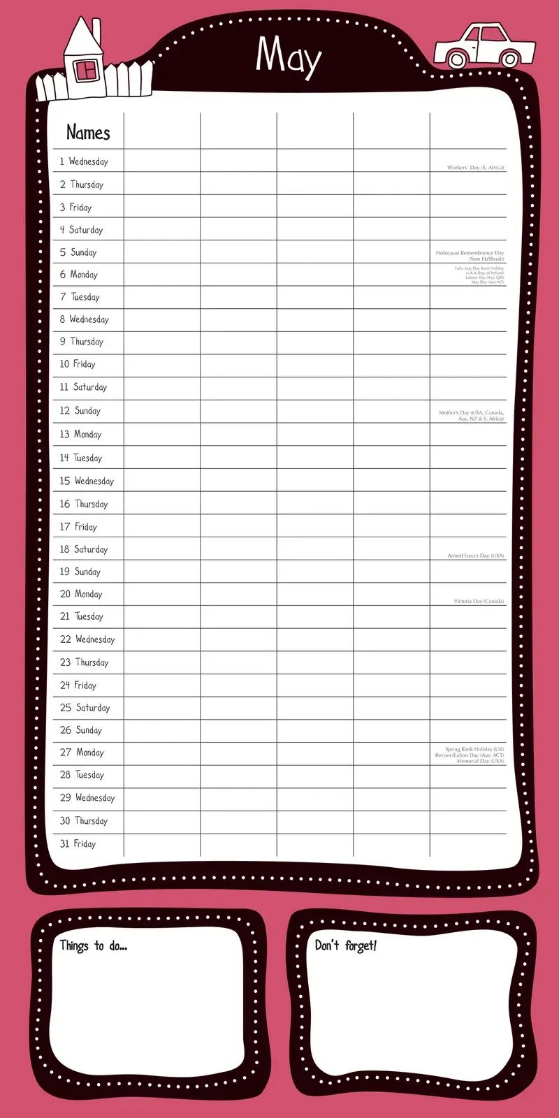 Home Family Organiser 2024 Square Wall Calendar 16 Month School Planner New Year Price