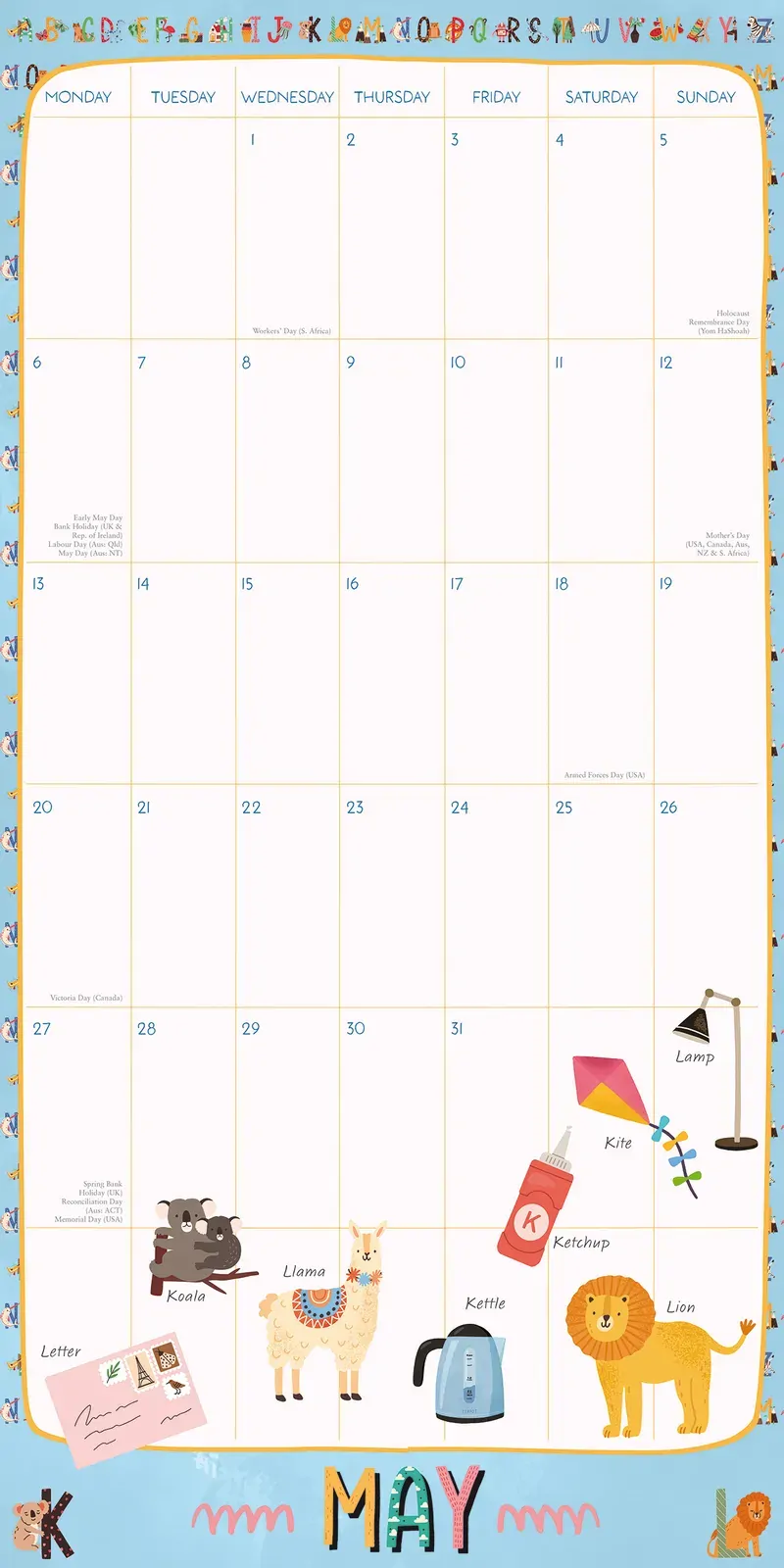 My Family Organiser Unicorn - 2024 Square Wall Calendar 16 Months School Planner Price
