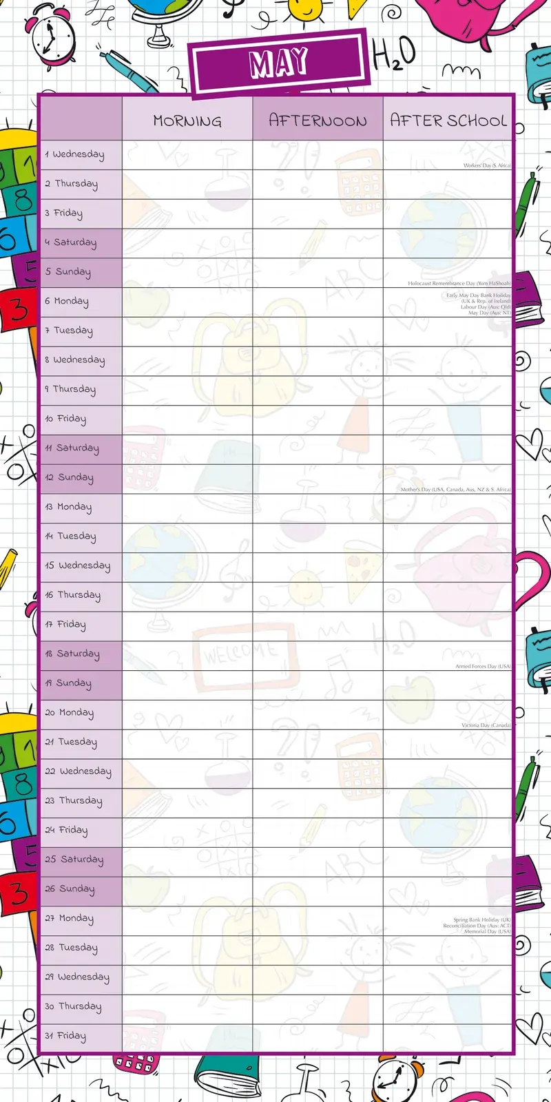 School Planner - 2024 Square Wall Calendar 16 Months Planner Xmas New Year Gift Price
