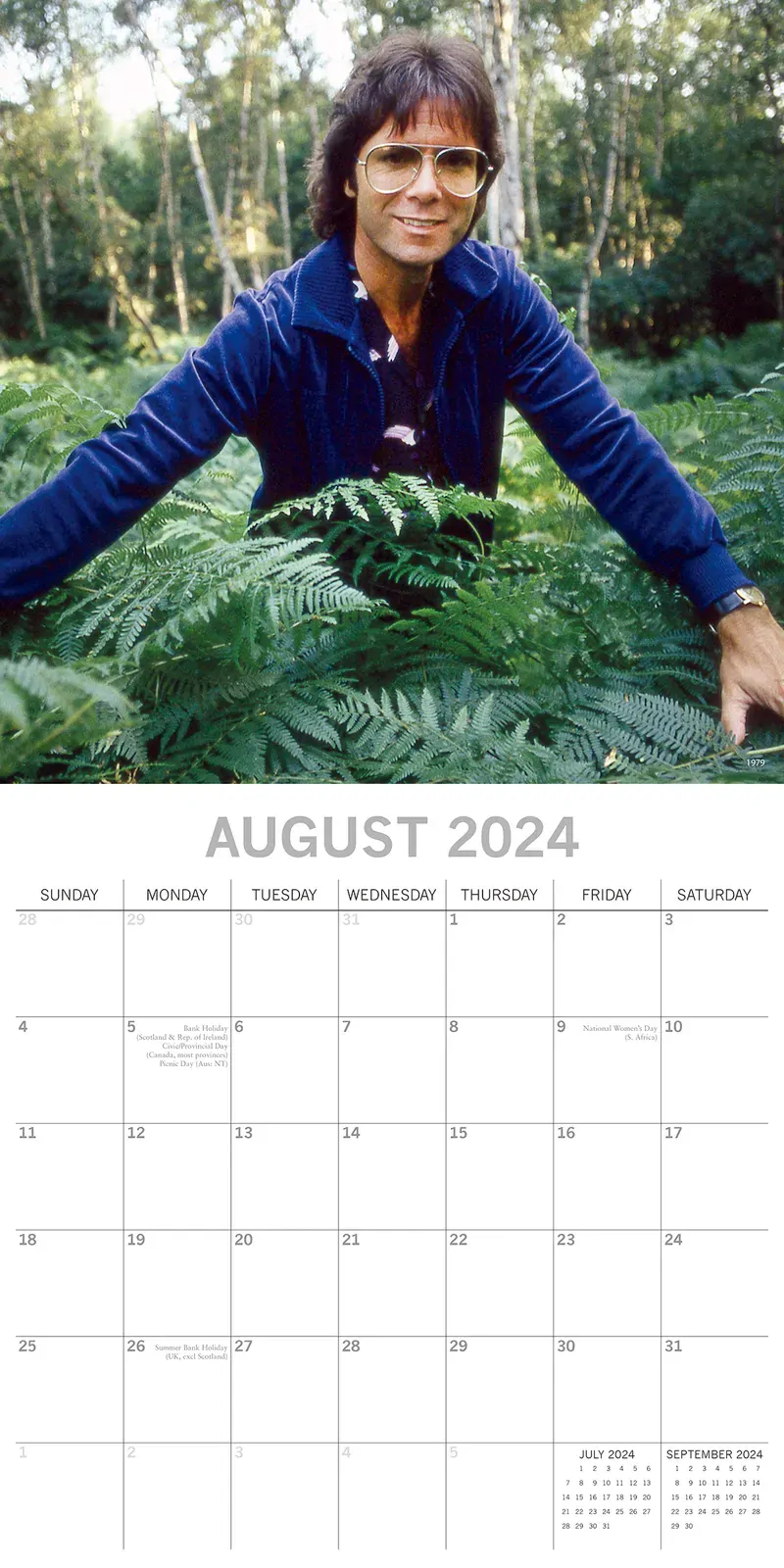 Cliff Richard 2024 Square Wall Calendar 16 Month Planner Christmas New Year Gift Price