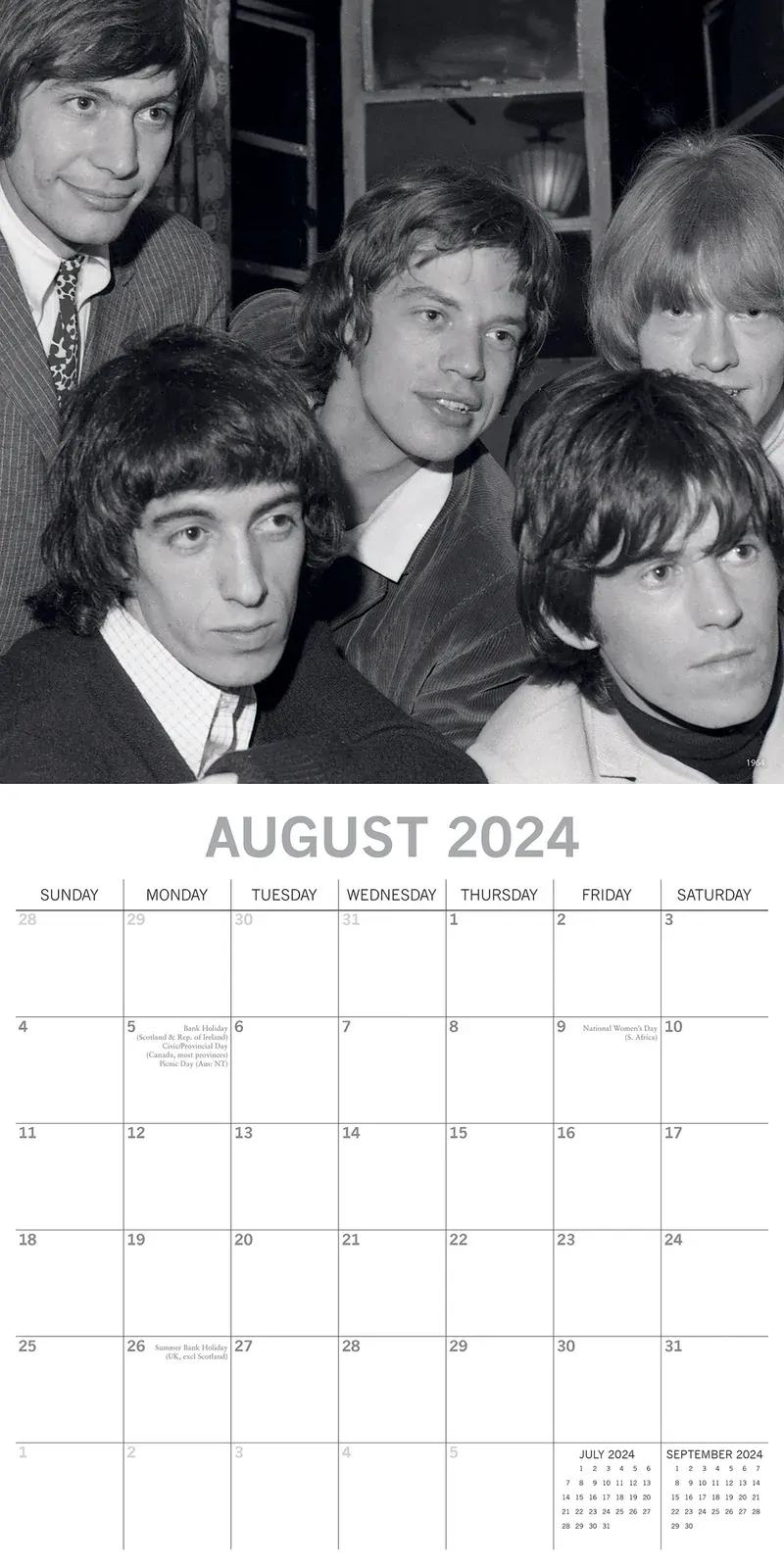 Rolling Stones - 2024 Square Wall Calendar 16 Months Planner Xmas New Year Gift Price
