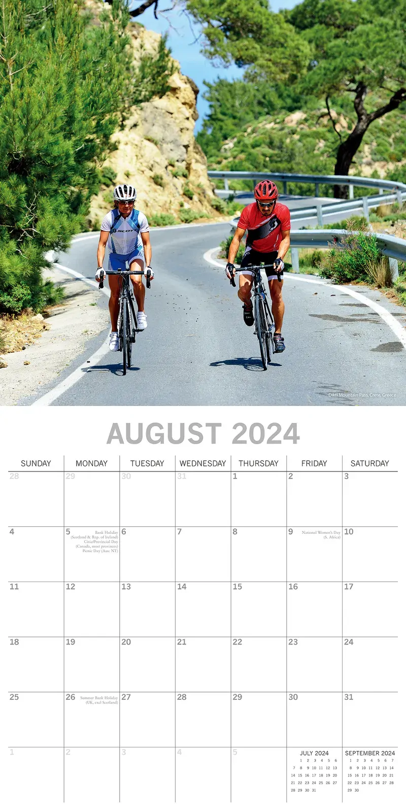 Cycling - 2024 Square Wall Calendar 16 Months Lifestyle Planner New Year Gift Price