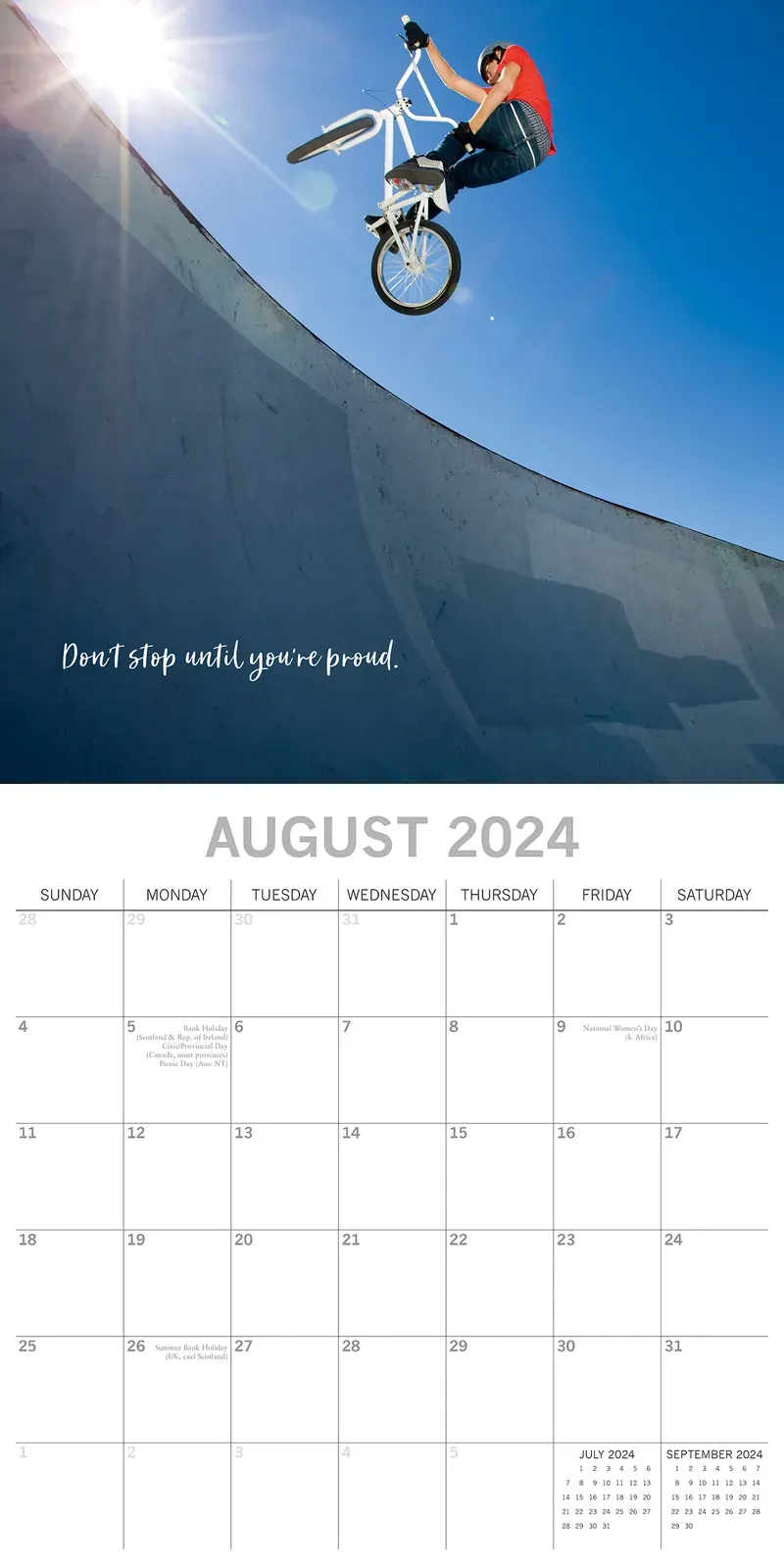 Motivation - 2024 Square Wall Calendar 16 Months Planner Christmas New Year Gift Price