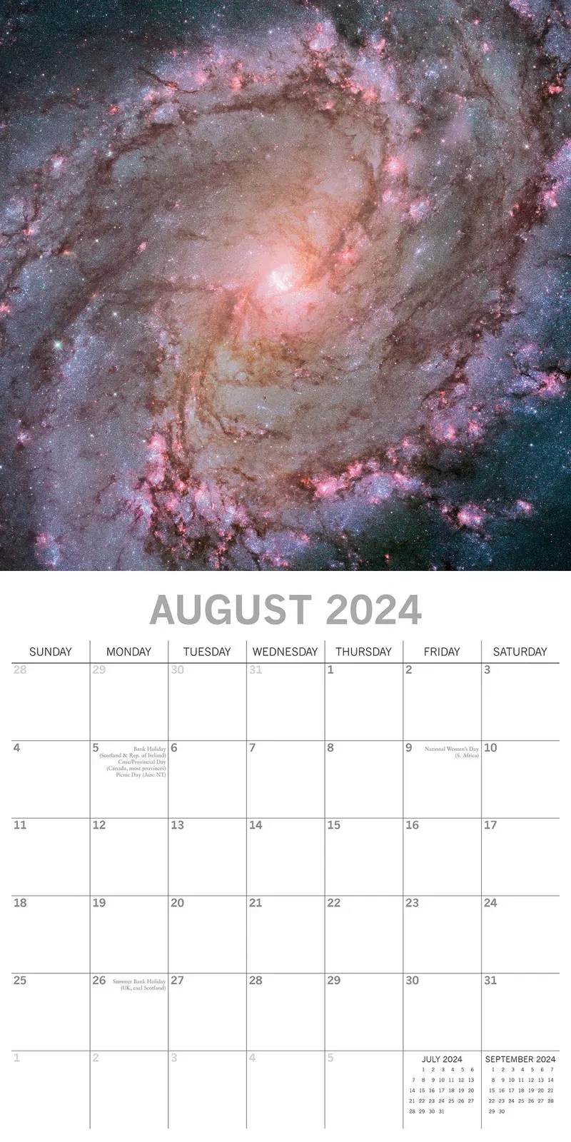 Space 2024 Square Wall Calendar 16 Month Premium Planner Christmas New Year Gift Price