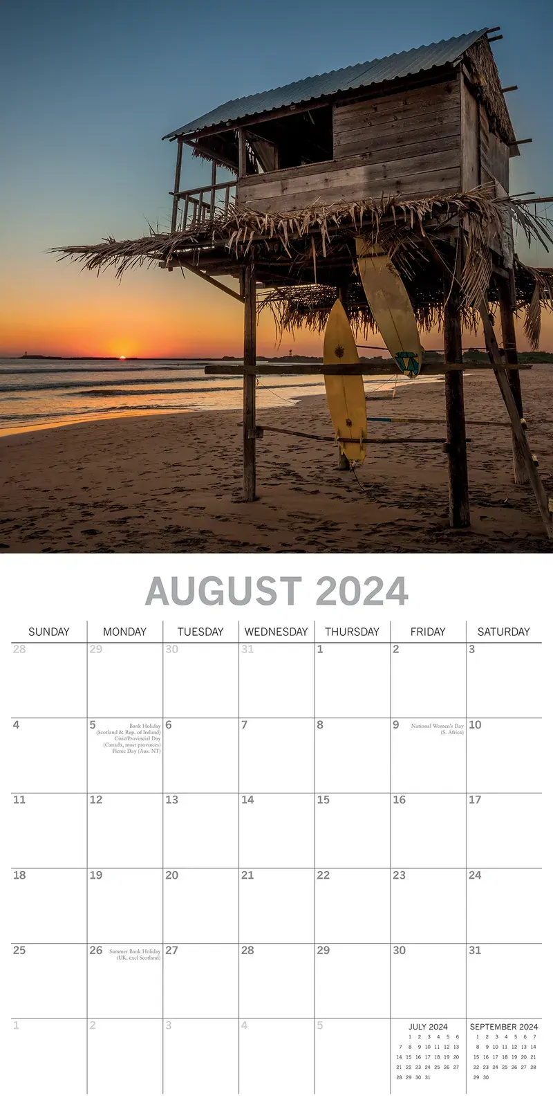 Sunsets - 2024 Square Wall Calendar 16 Months Premium Planner Xmas New Year Gift Price