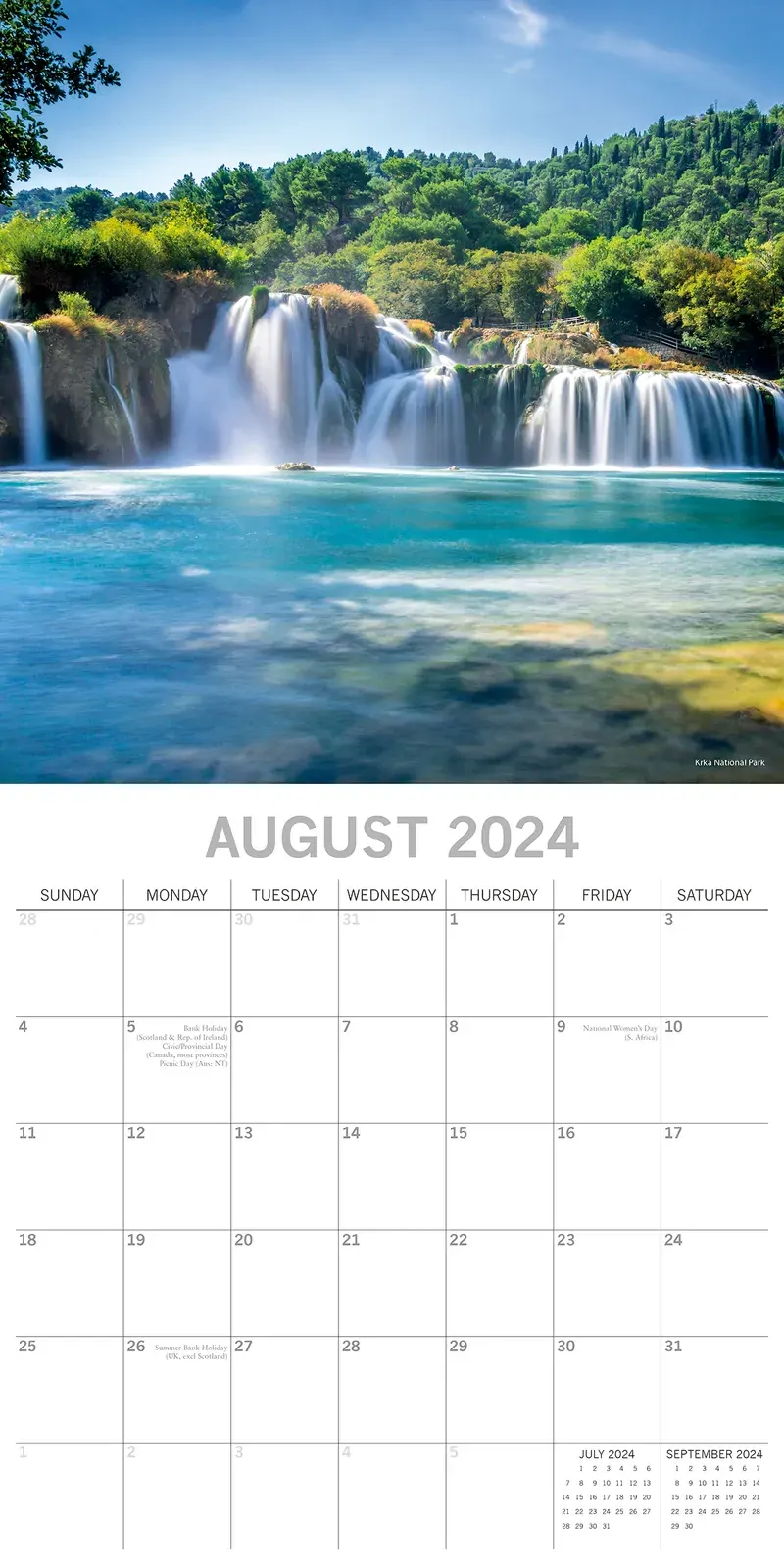 Croatia - 2024 Square Wall Calendar 16 Months Premium Planner Xmas New Year Gift Price