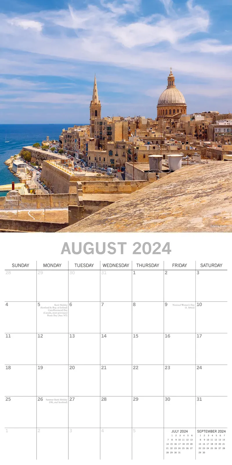 Mediterranean 2024 Square Wall Calendar 16 Month Planner Christmas New Year Gift Price