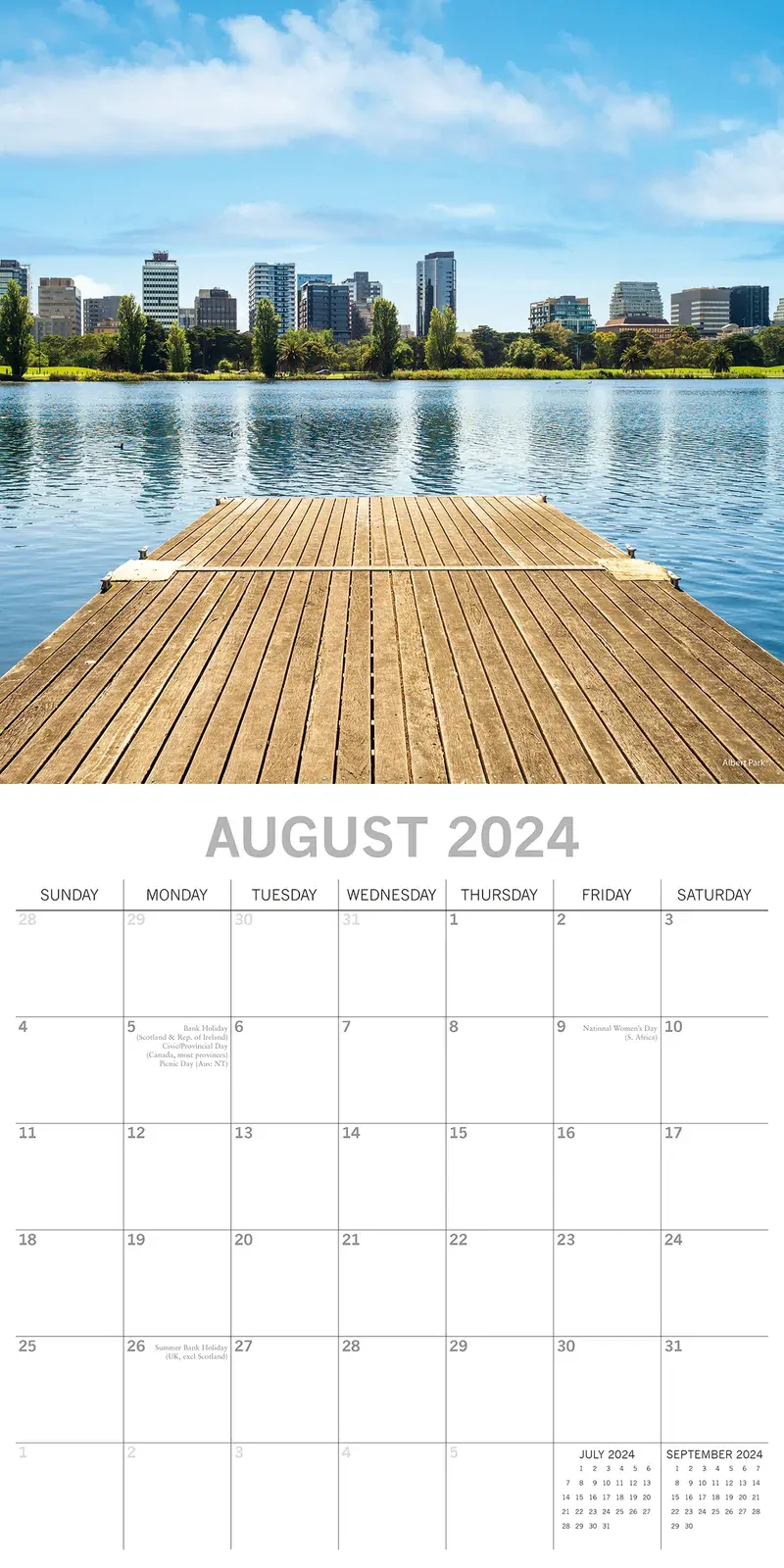 Melbourne - 2024 Square Wall Calendar 16 Months Planner Christmas New Year Gift Price
