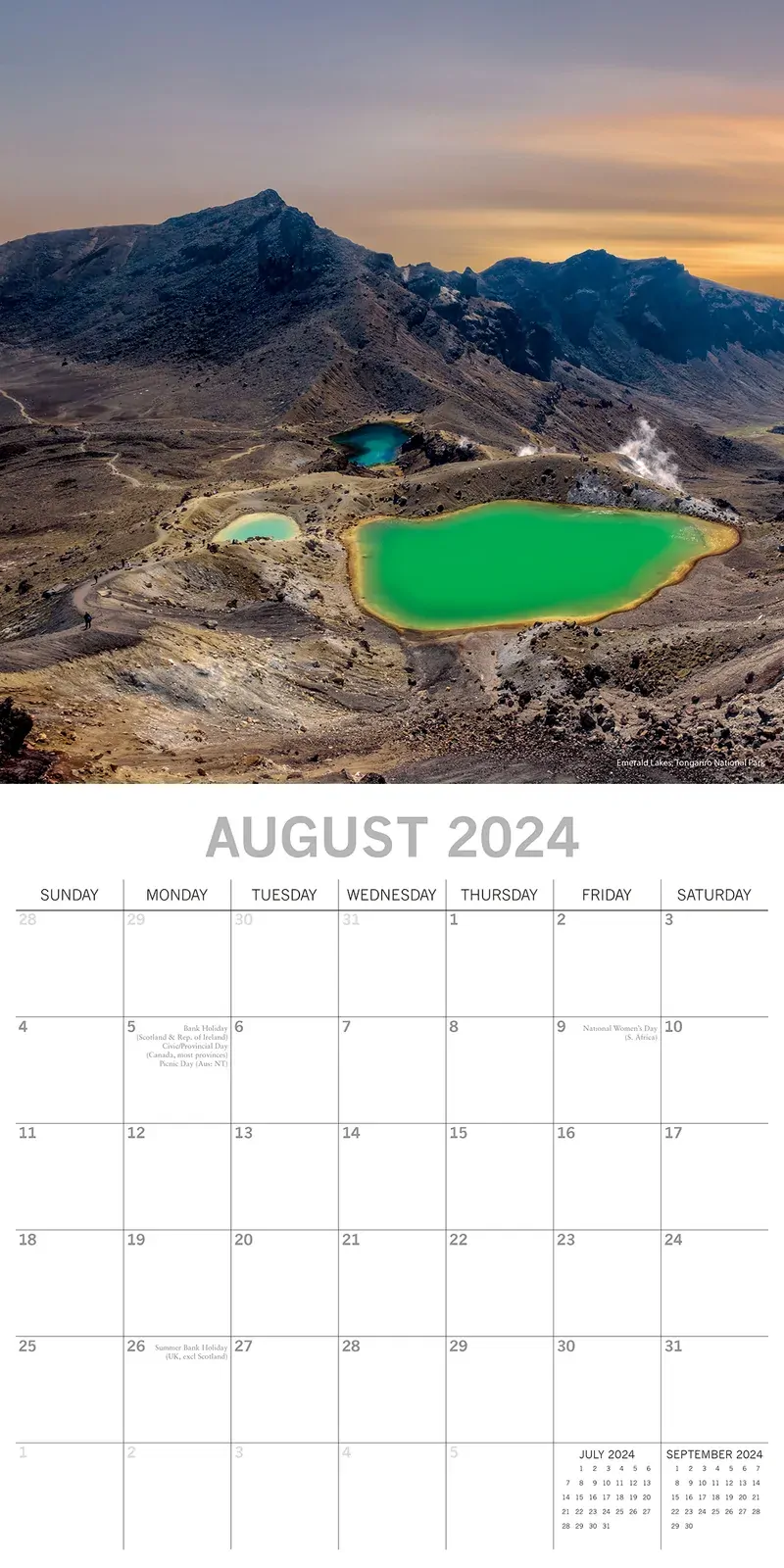 New Zealand - 2024 Square Wall Calendar 16 Month Planner Christmas New Year Gift Price