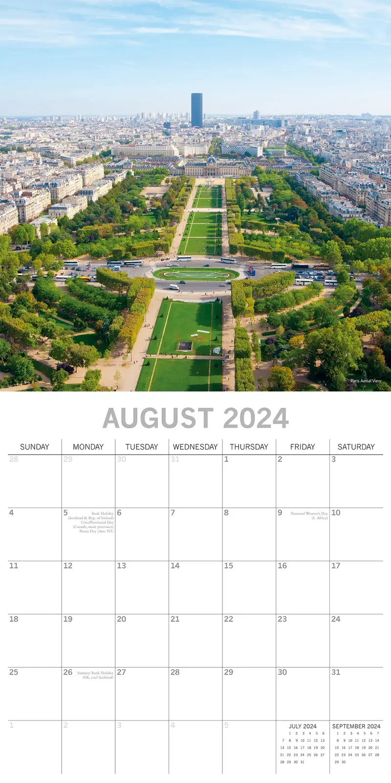 Paris 2024 Square Wall Calendar 16 Month Premium Planner Christmas New Year Gift Price