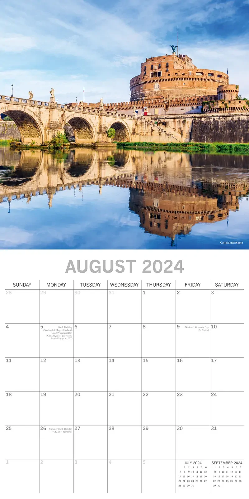 Rome 2024 Square Wall Calendar 16 Months Premium Planner Christmas New Year Gift Price