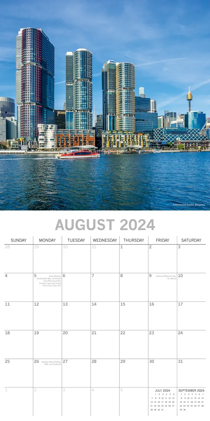 Sydney 2024 Square Wall Calendar 16Month Premium Planner Christmas New Year Gift Price