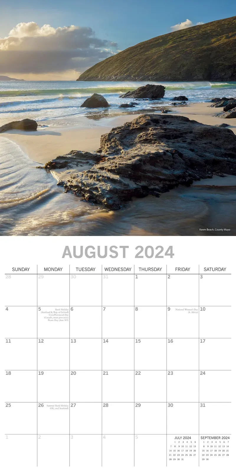 The Wild Atlantic Way - 2024 Square Wall Calendar 16 Month Planner New Year Gift Price