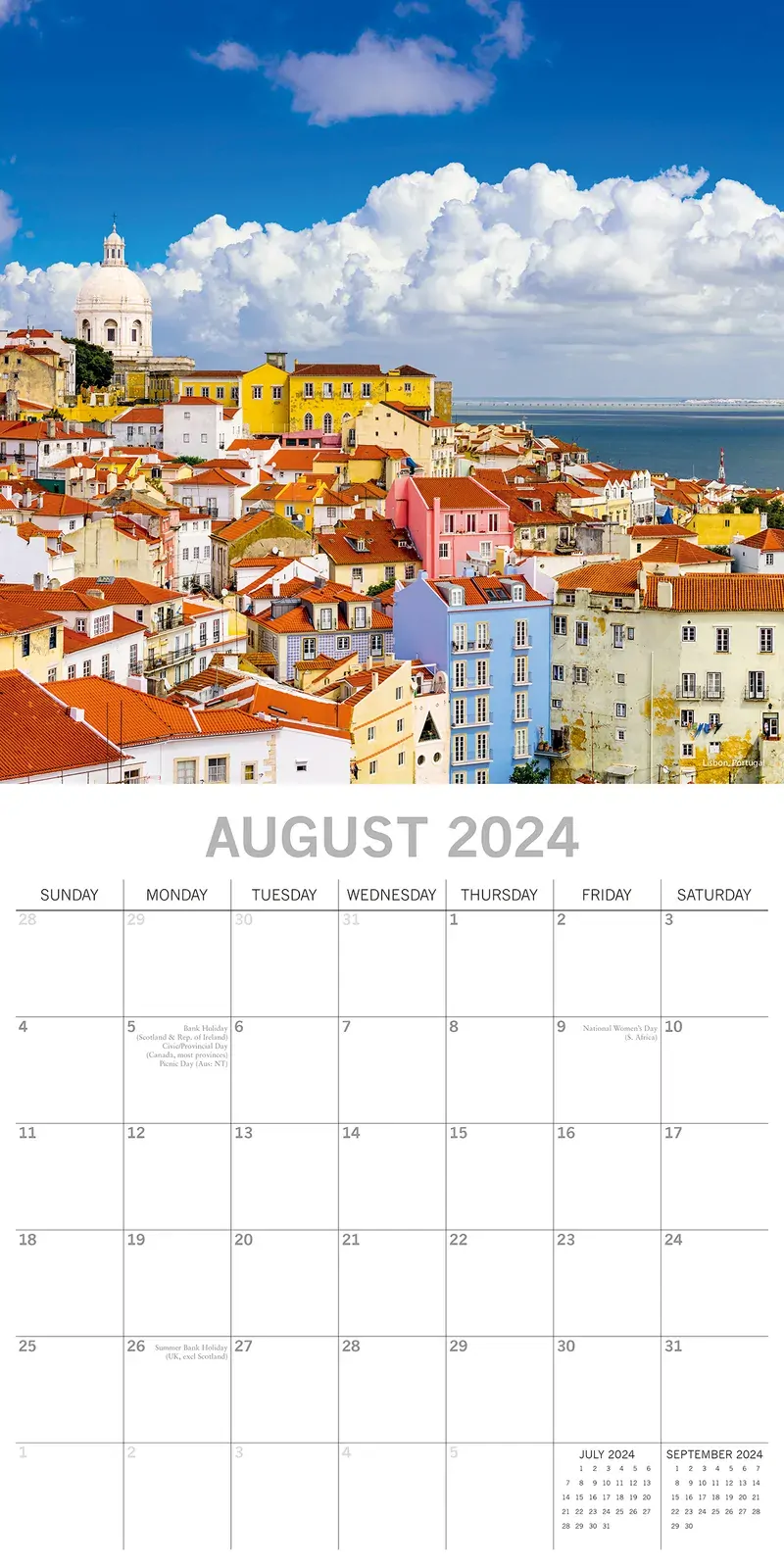 Travel the World - 2024 Square Wall Calendar 16 Months Planner New Year Gift Price