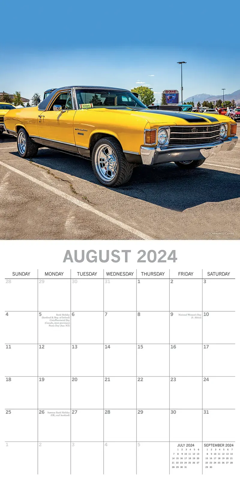 American Muscle Cars - 2024 Square Wall Calendar 16 Months Planner New Year Gift Price