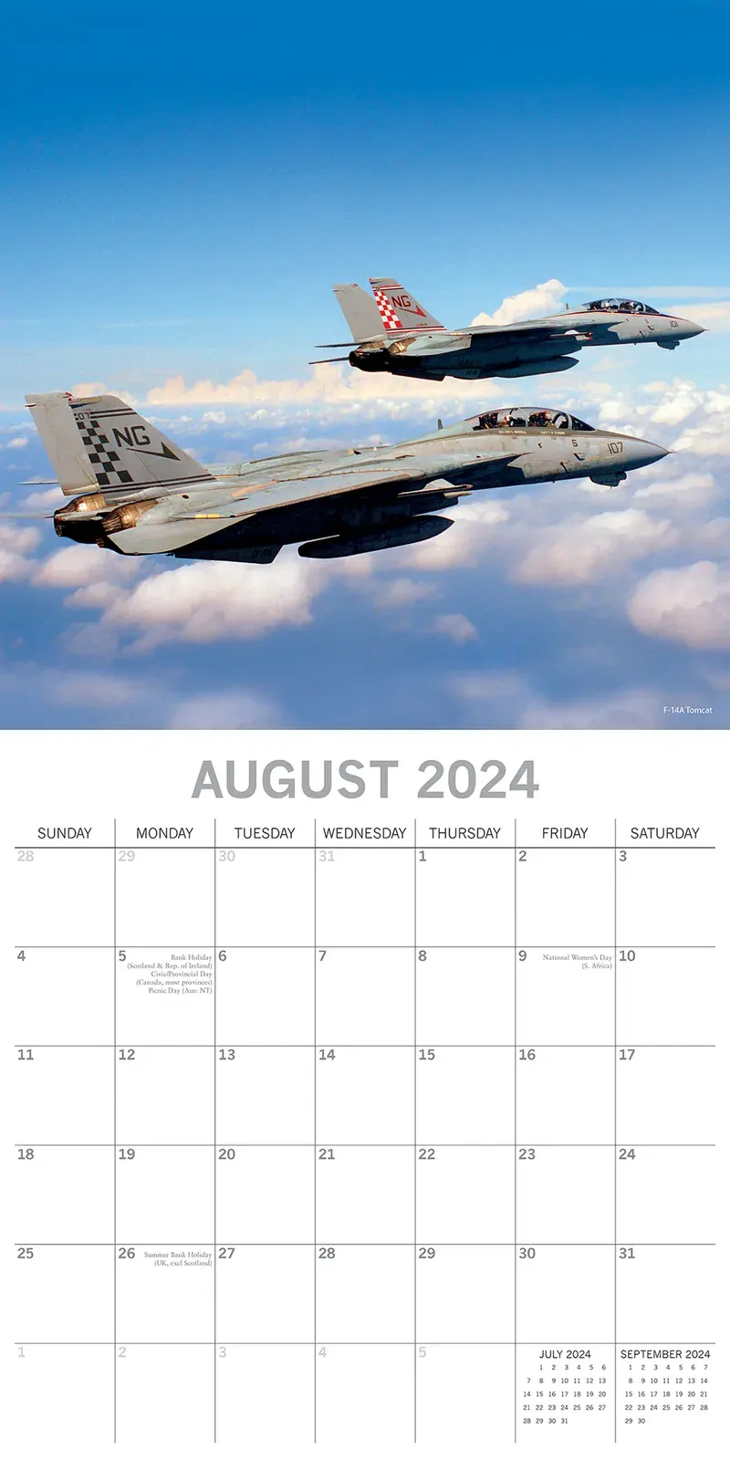 Warbirds - 2024 Square Wall Calendar 16 Month Premium Planner Xmas New Year Gift Price
