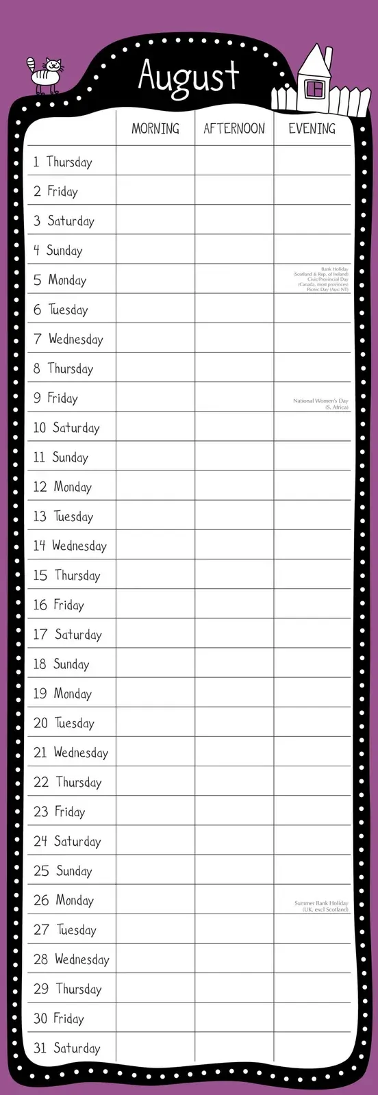 Family Home Organiser 2024 Slimline Slim Wall Calendar Hanging Planner New Year Price
