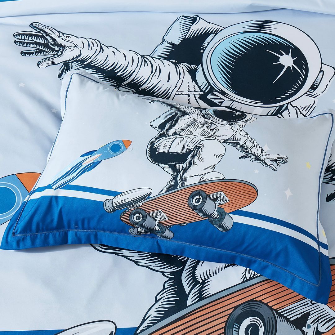 Astronaut Kids Quilt Cover Set - King Single Size Price