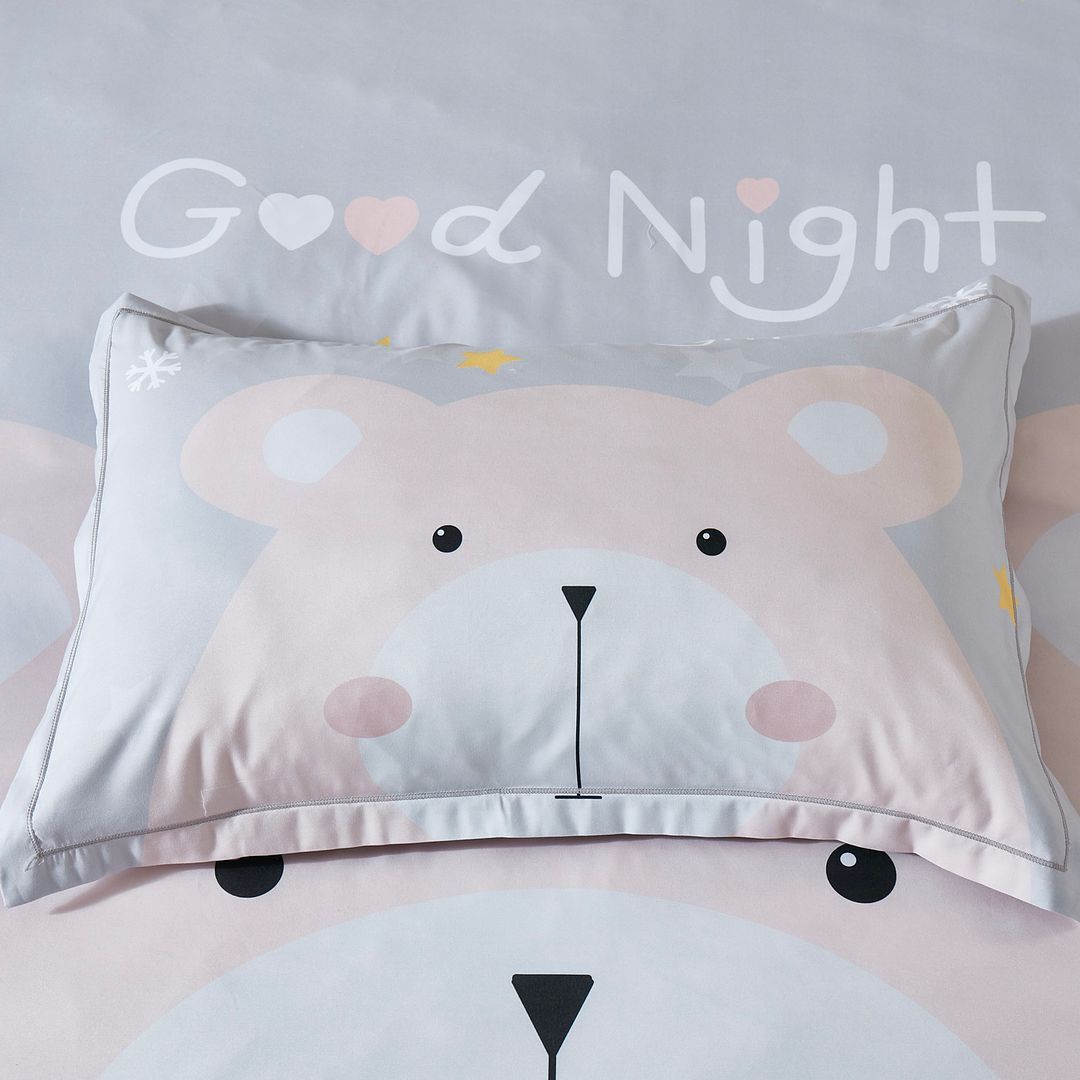 Bear Kids Quilt Cover Set - King Single Size Price