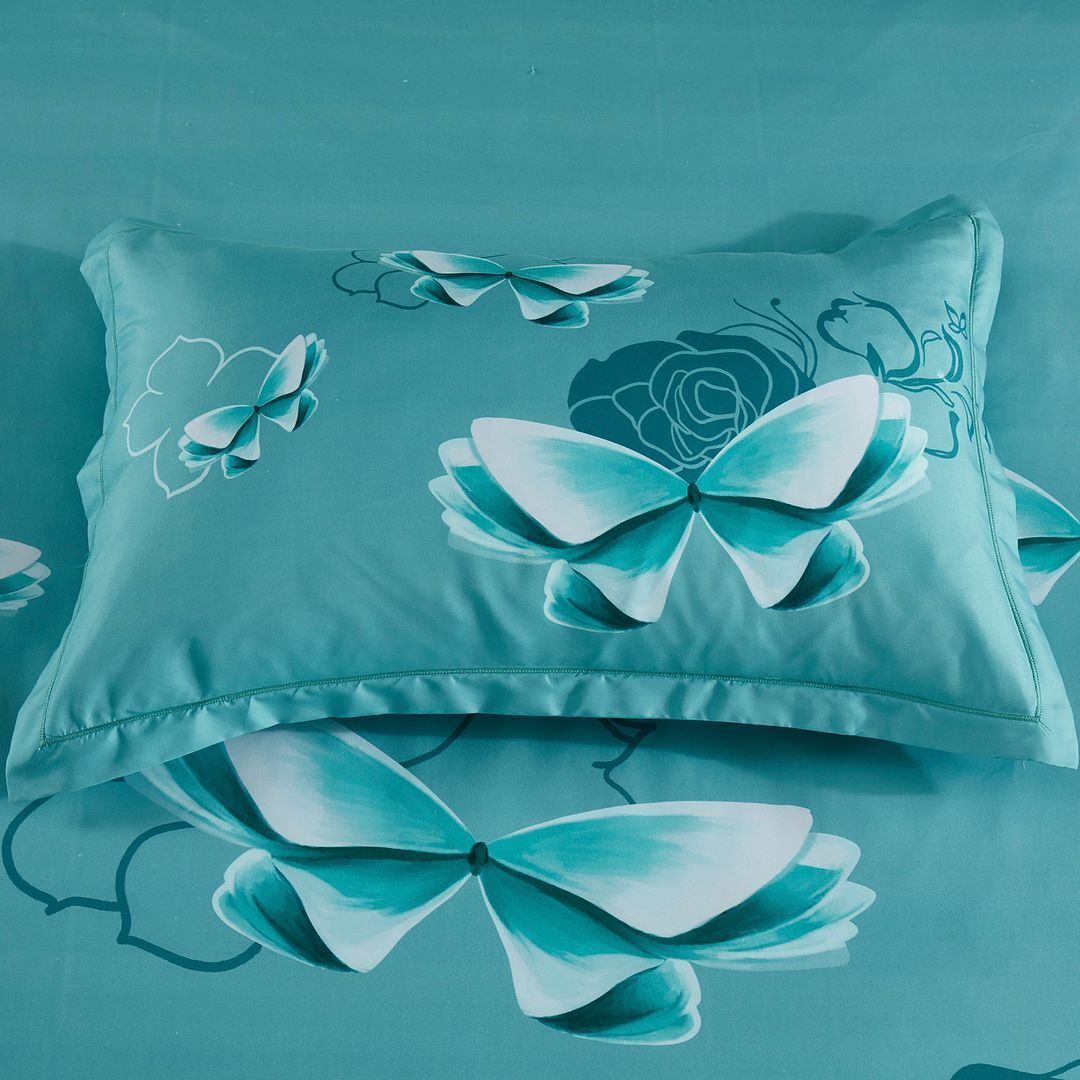 Butterfly Green Quilt Cover Set - Super King Size Price
