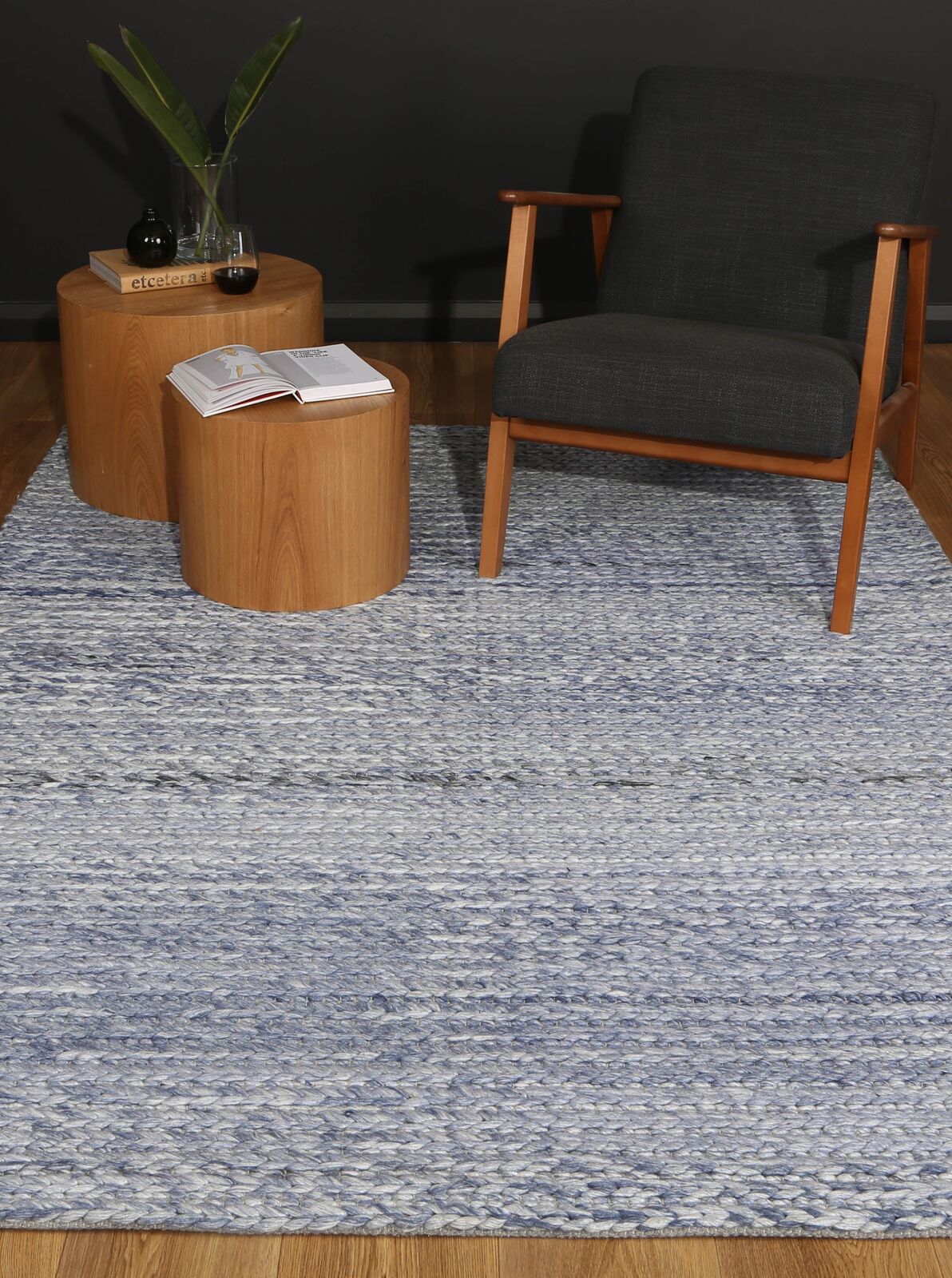 Harlow Cue Blue Wool Blend Rug 200x290 Price