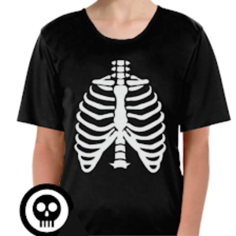 Adult Mens Womens Skeleton T Shirt Top Day Of The Dead Halloween Bones - M Price