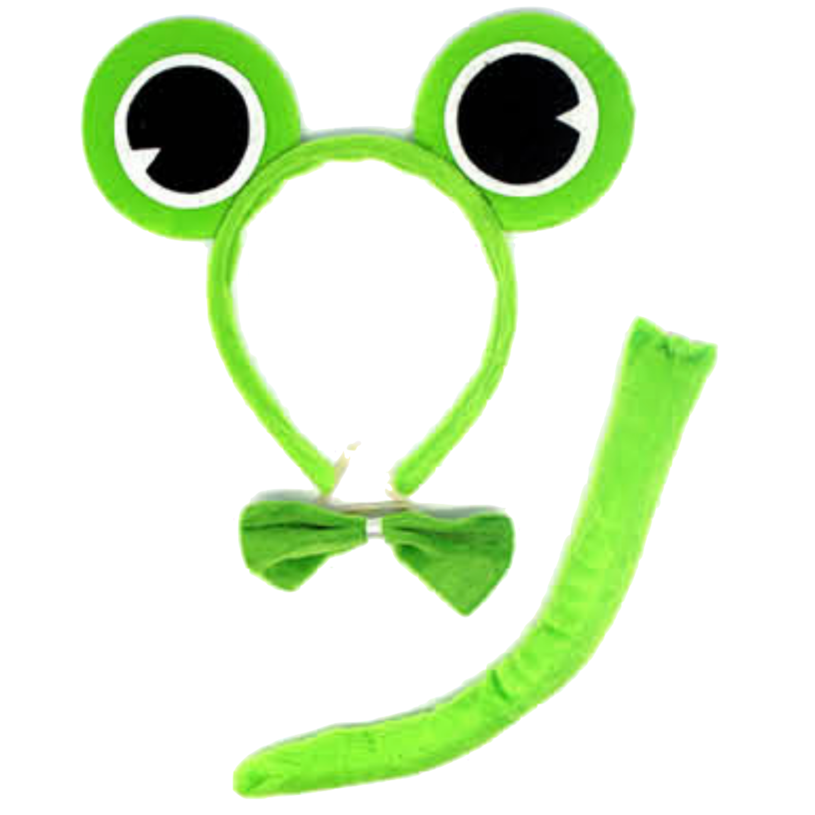 2pc Set Animal Headband w Bow Tail Dog + Frog Ears Hair Costume Halloween Party Price