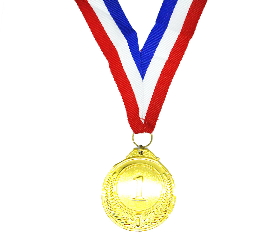 1st METAL GOLD WINNER MEDALS Sports Day School 46cm Ribbon Olympics Price