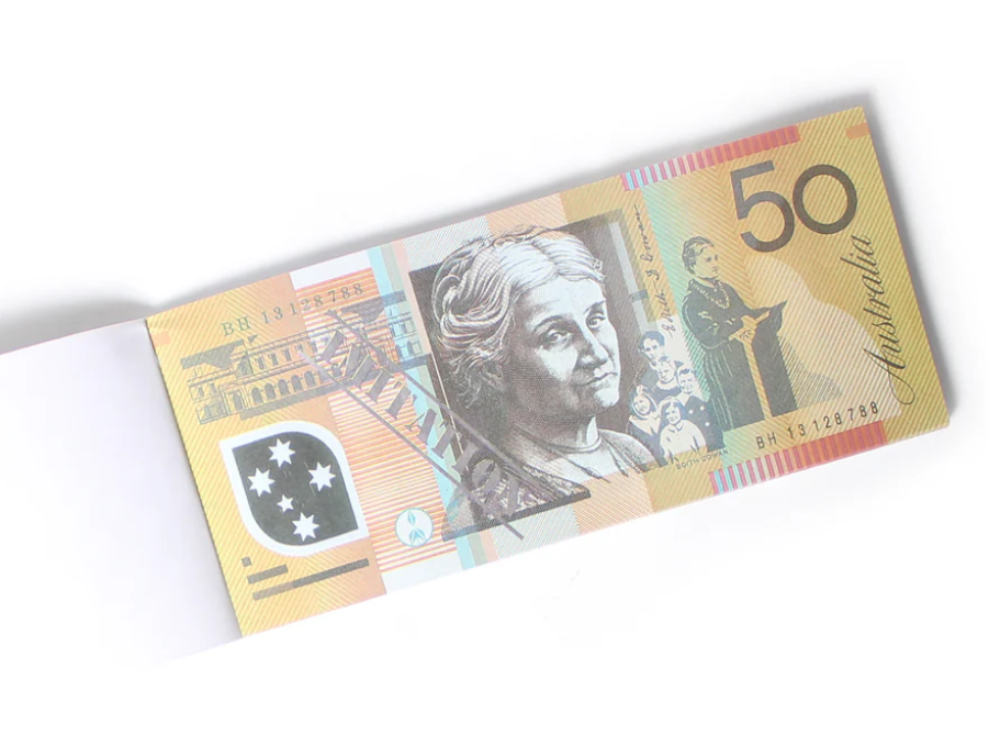 50 Dollar Australian Souvenir Note Pad Fake AUD Money - 1 Pack of 50 Sheets Price