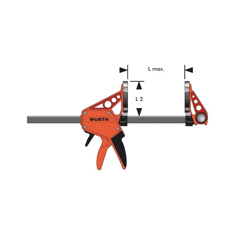 300mm Wurth Quick-Grip One Handed Bar Clamp F Clamp Hand Trigger Action Clamp Price