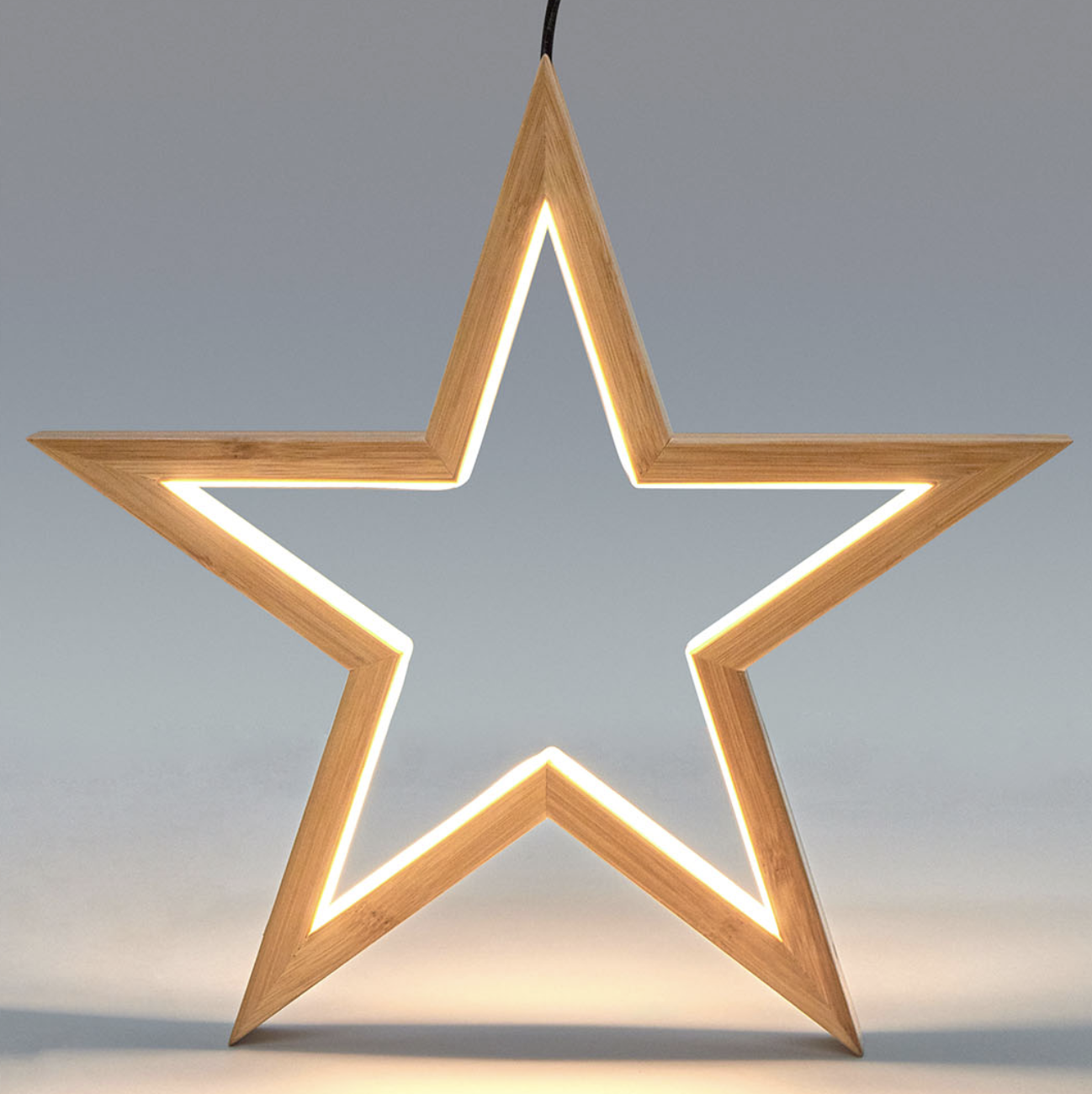 2x Large Bamboo Star LED Hanging Lamp Light Home Decor Lighting - Natural Price