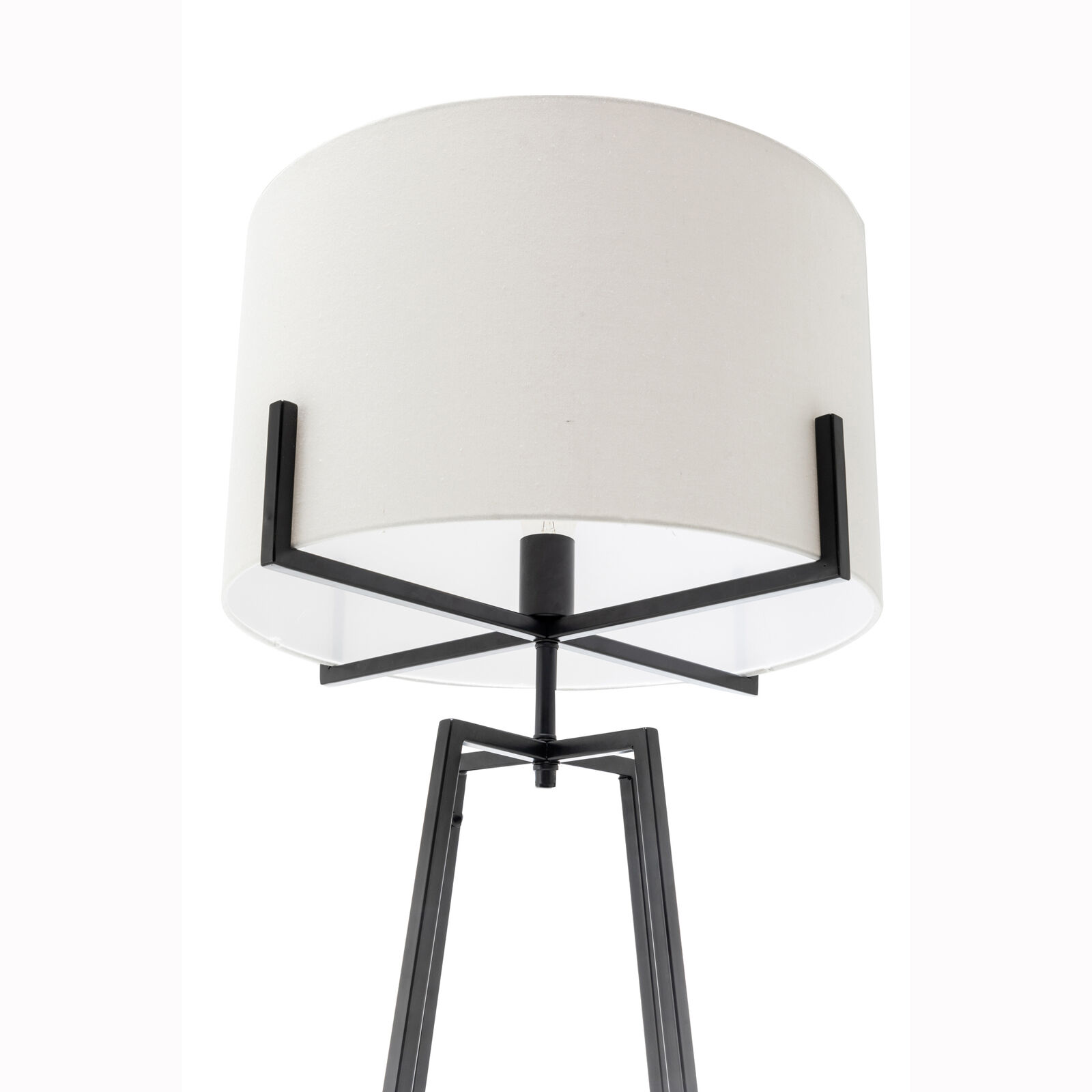 Modern Dimmable Floor Lamp w/ Linen Shade Designer Lighting - Matte Black Price