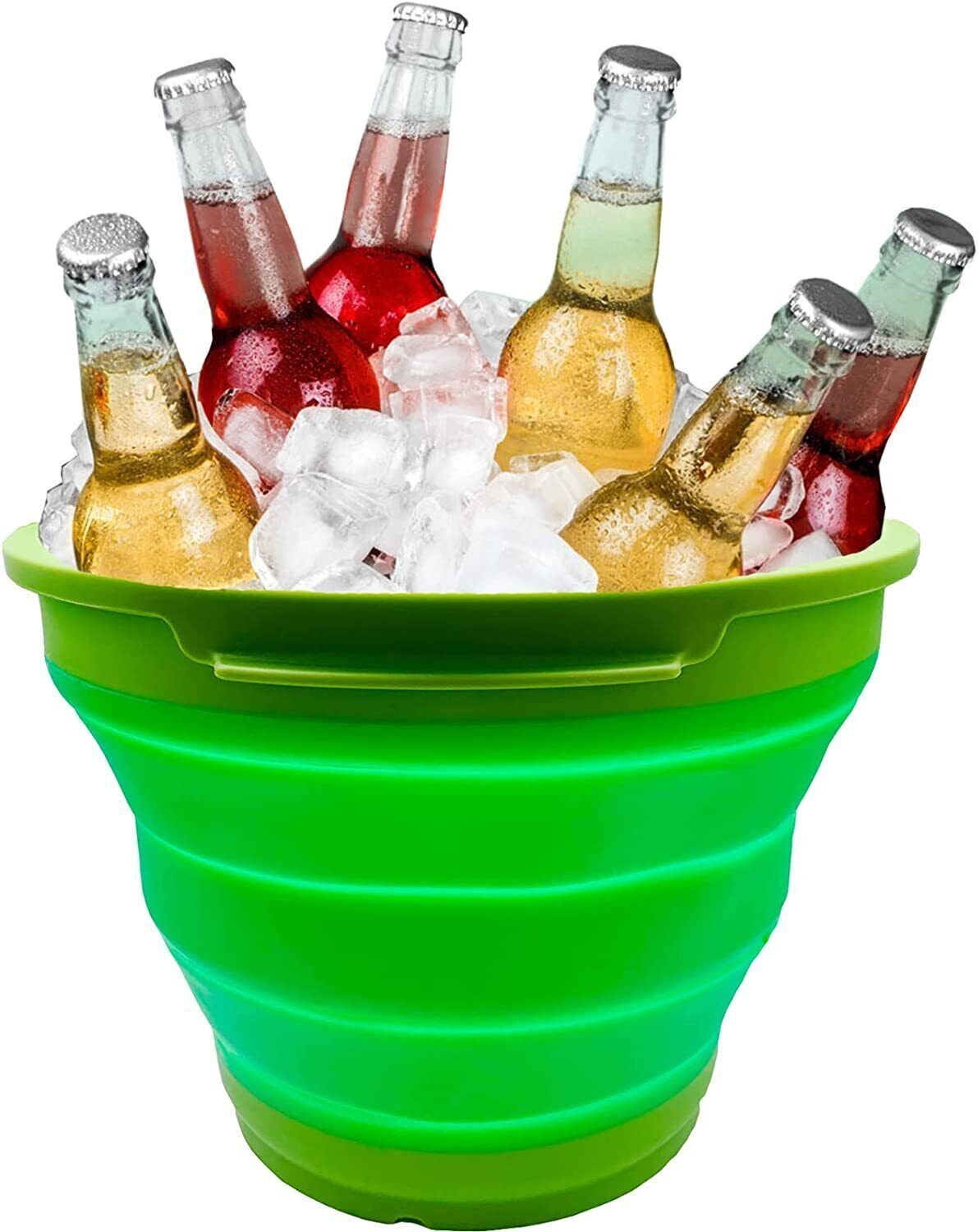 7 Litre Foldable Collapsible Silicone Bucket for Home/Hiking/Camping/Fishing - Green Price