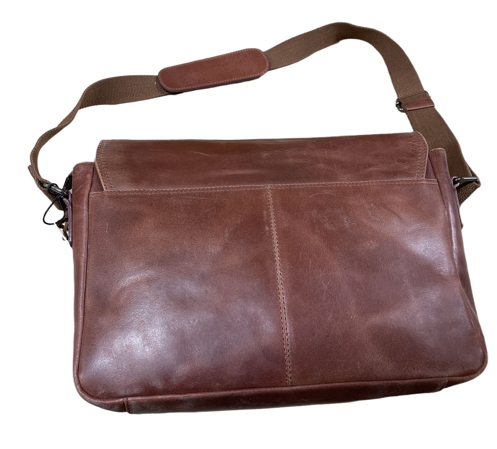 Futura Laptop Messenger Sling Bag Travel Computer Business Genuine Leather - Brown Price