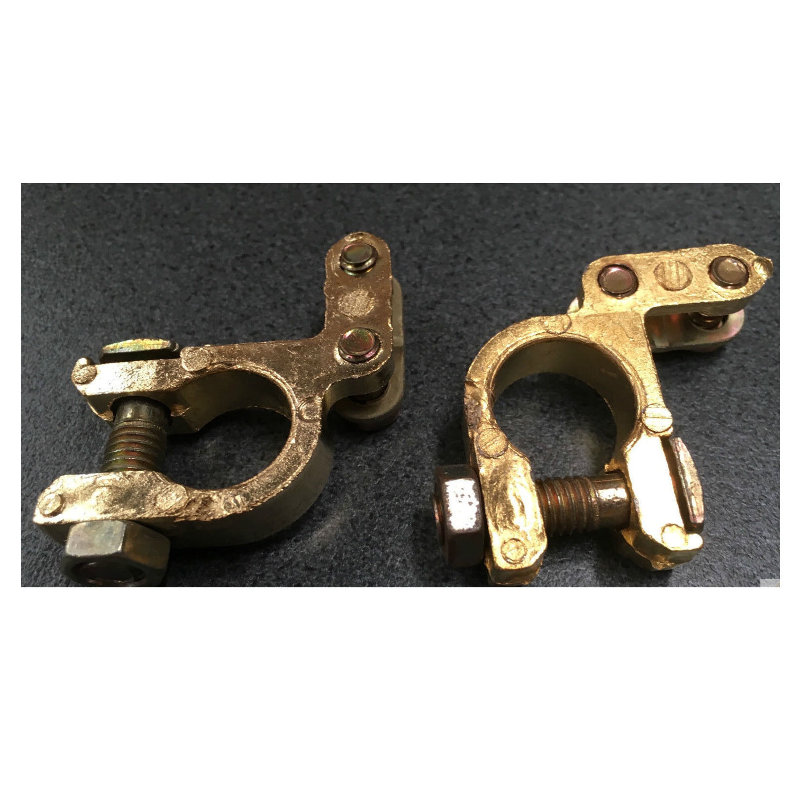 2pcs Battery Terminal Clamp Replacement Clips Brass Connector Auto Car Durable Price