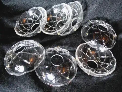 120mm Crystal Chandelier Bobeche Lamp Chandelier Part w/ Gold Pins (30mm Hole) Price