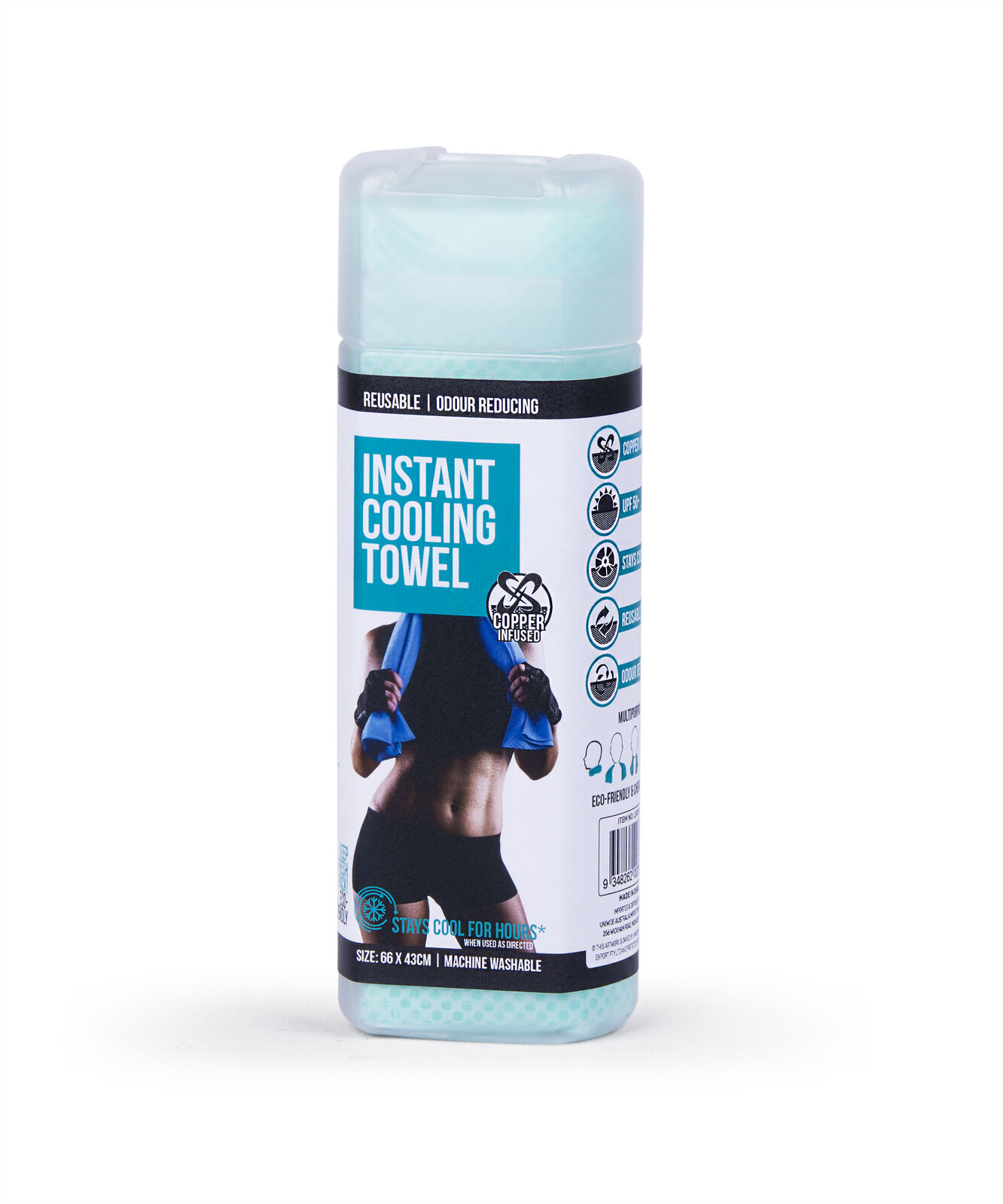 2x INSTANT COOLING TOWEL UPF 50+ Ice Cold Sport Sweat Absorbing Leisure 66x43 Price