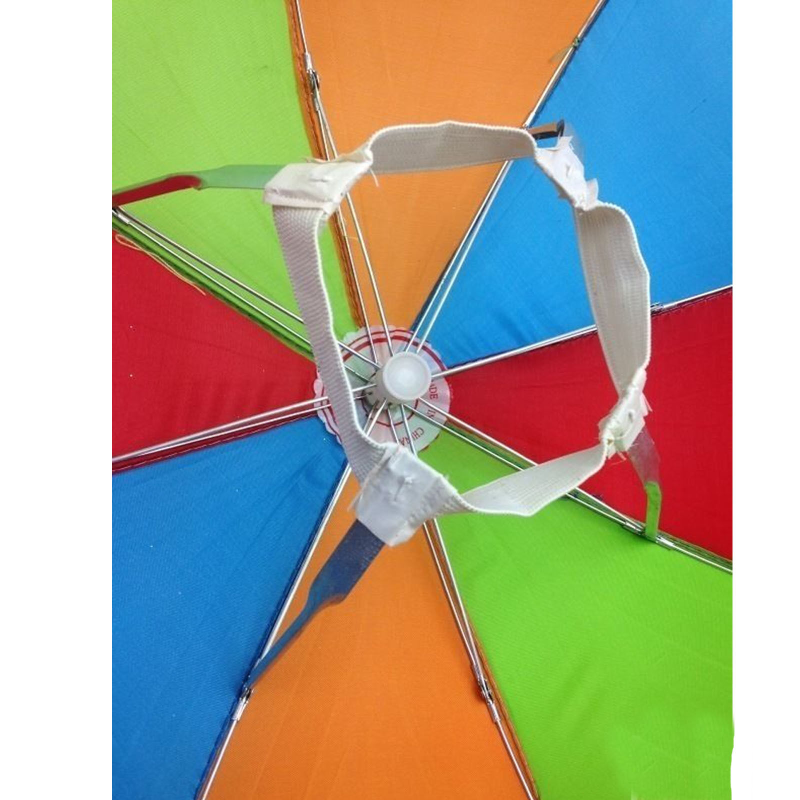 2x RAINBOW UMBRELLA HAT Rain Beach Sun Rain Cap Costume Camping Fishing Hunting Price