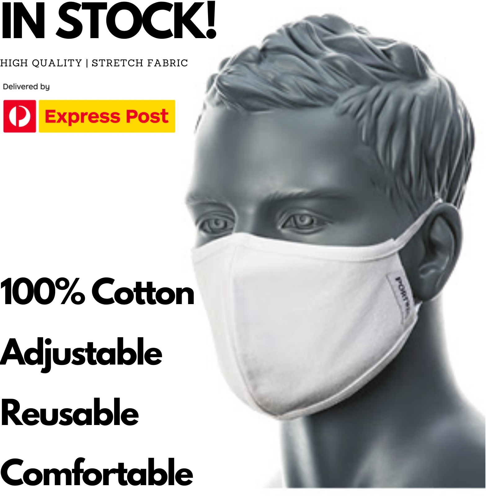 100% Cotton Face Mask Washable Reusable Mask Protect Anti-Microbial Fabric Mouth Cover Price
