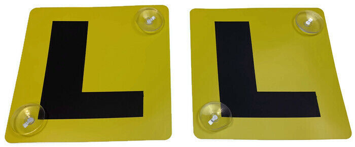 2x LEARNER L PLATES Stay-Put Suction Disks Car Window Signs VIC WA Price