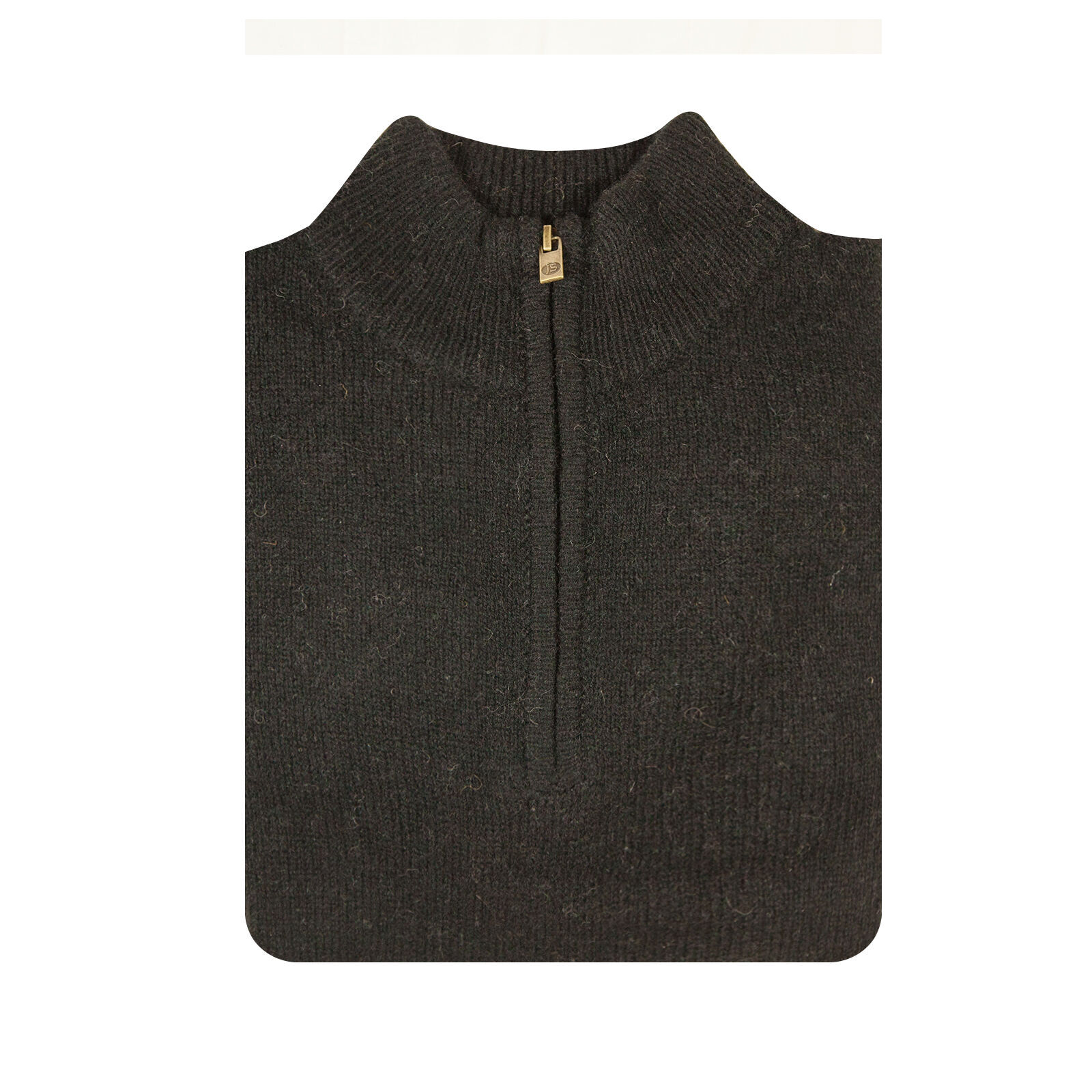 100% SHETLAND WOOL Half Zip Up Knit JUMPER Pullover Mens Sweater Knitted - Plain Black - 5XL Price
