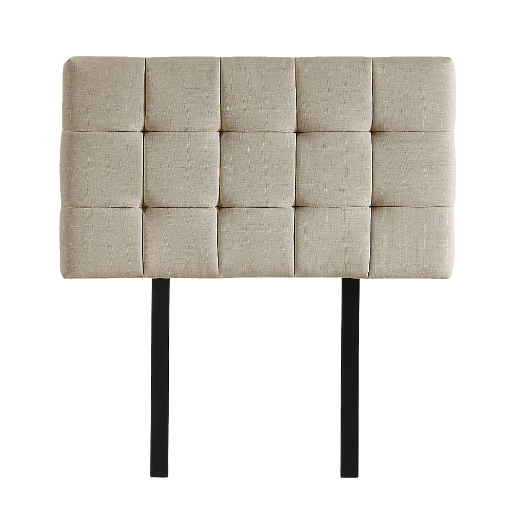 Linen Fabric Single Bed Deluxe Headboard Bedhead - Beige Price