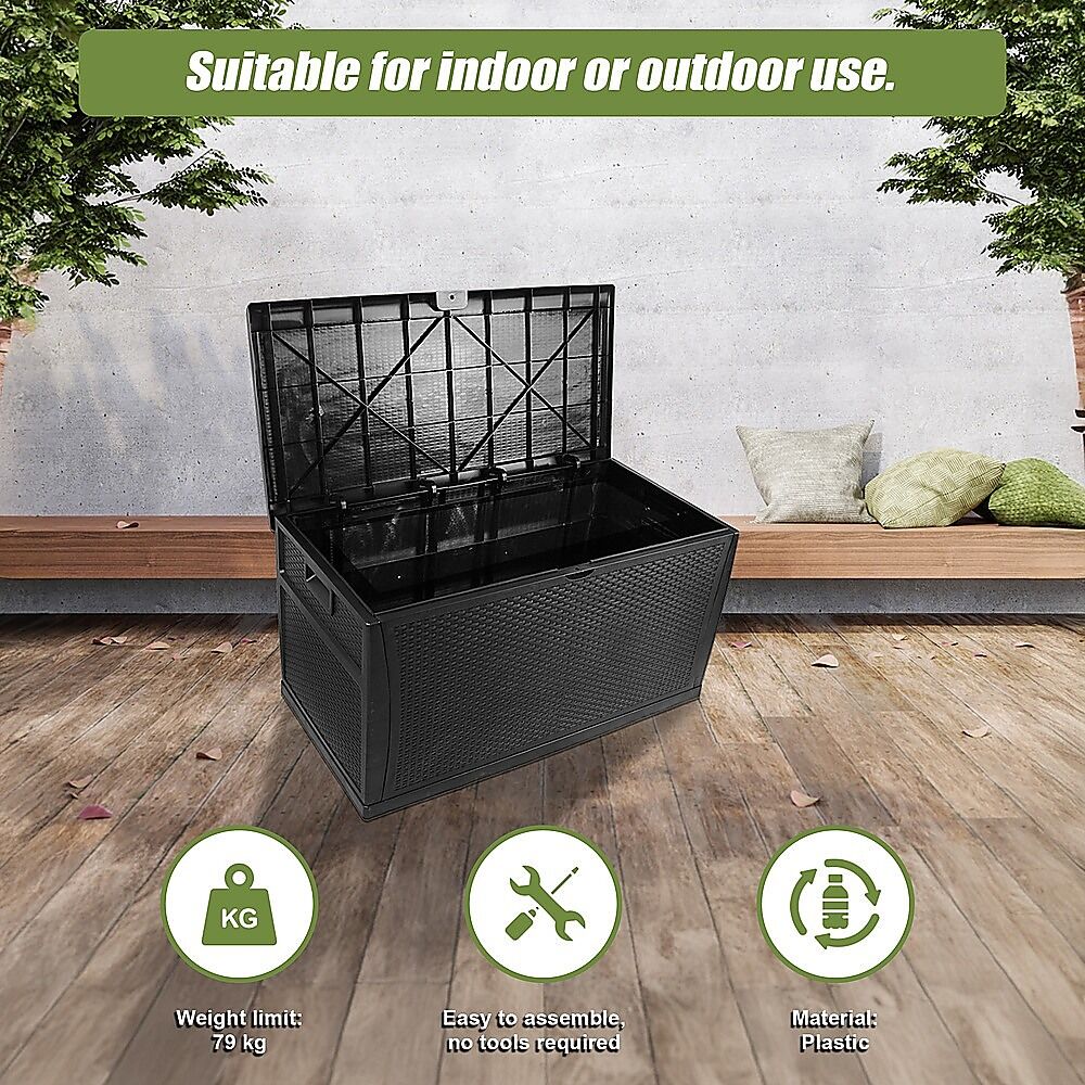 Patio Deck Box Outdoor Storage Plastic Bench Box 450 Litre Price