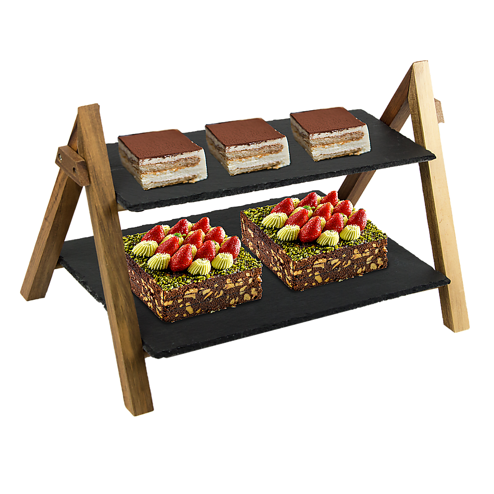 Party 2 Tier Cake Stand Slate Wedding Tiered Serving Stand Afternoon Tea Price