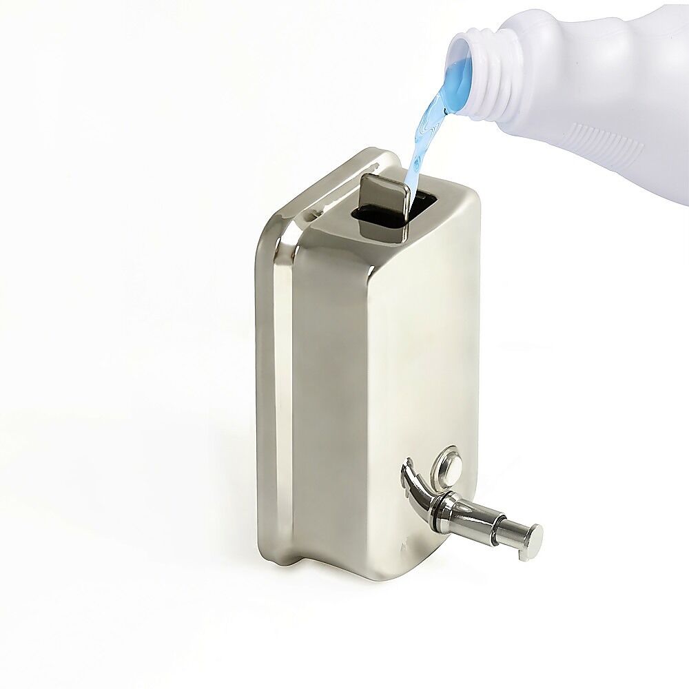 304 Stainless Steel Commercial Liquid Soap Hand Sanitiser Dispenser Wall Mount Bathroom Kitchen Office Hospital Restaurant 1000ml Price